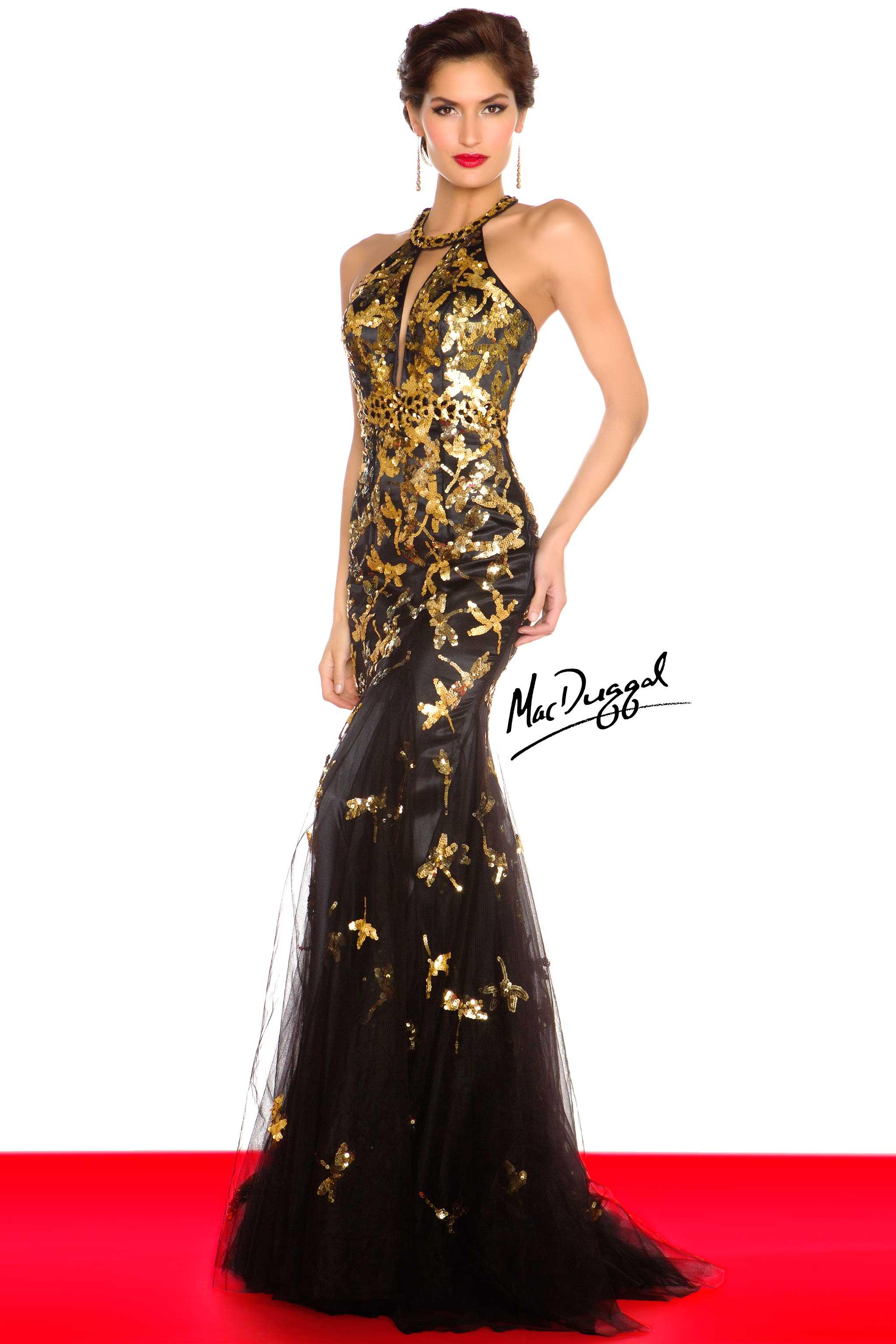 Black And Gold Metallic Dress – Make Your Evening Special – FashionMora