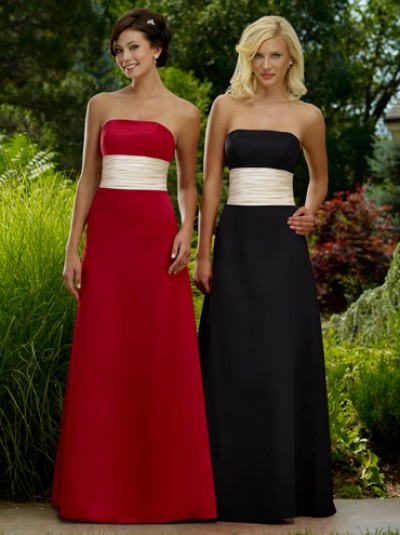 red black bridesmaid dresses