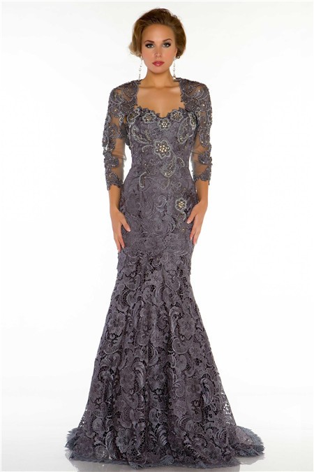 Long Sleeve Beaded Prom Dress & Fashion Week Collections