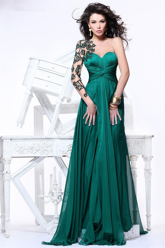 Long Sleeve Beaded Prom Dress & Fashion Week Collections