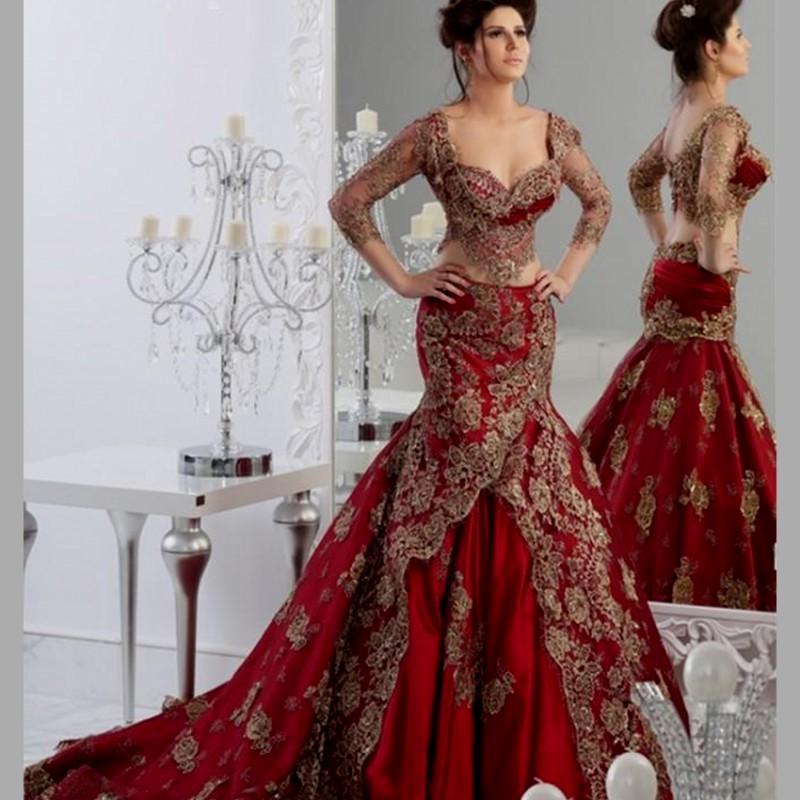 Red And Gold Bridal Dresses Fashion Forecasting 2017