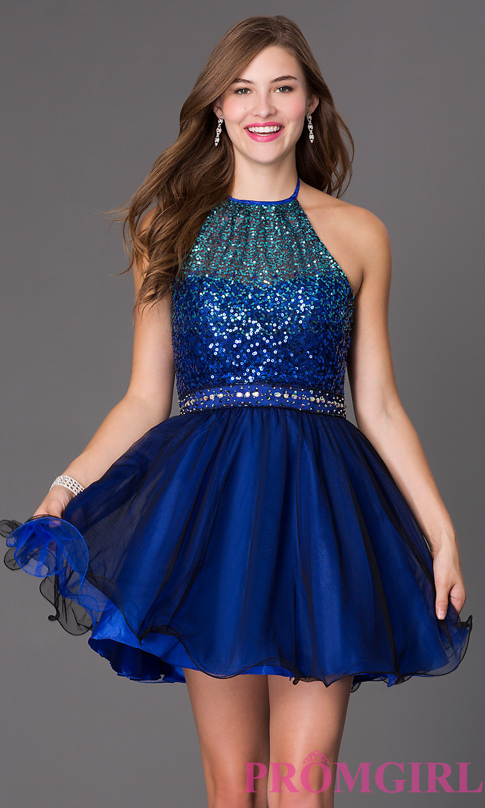 Short Blue Sequin Dress - Make Your Evening Special