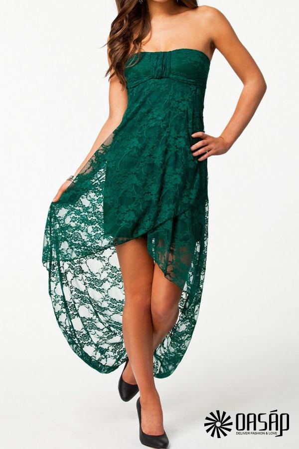 Cocktail Lace Green Dress - Trend 2016-2017