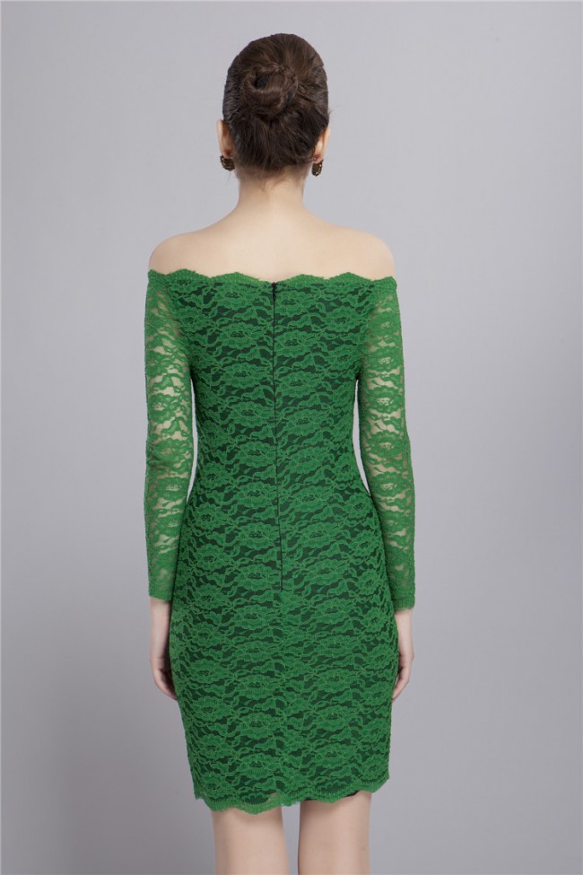 Cocktail Lace Green Dress - Trend 2016-2017
