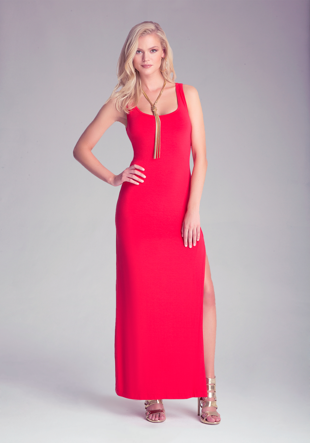 Bebe Red Satin Dress - Make You Look Thinner