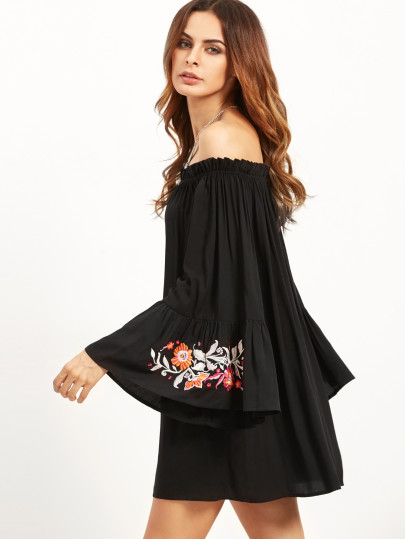 Bell Sleeve Off The Shoulder Dress And How To Look Good 2017-2018