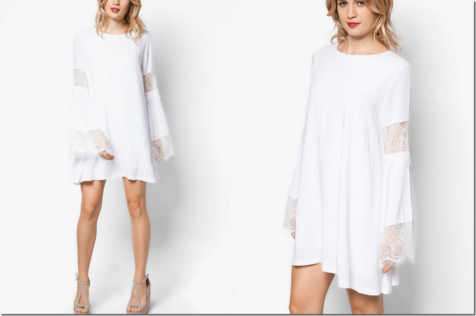 Bell Sleeve White Lace Dress : Look Like A Princess 2017