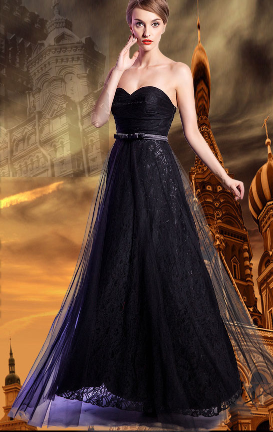 Black Strapless Floor Length Dress & New Fashion Collection