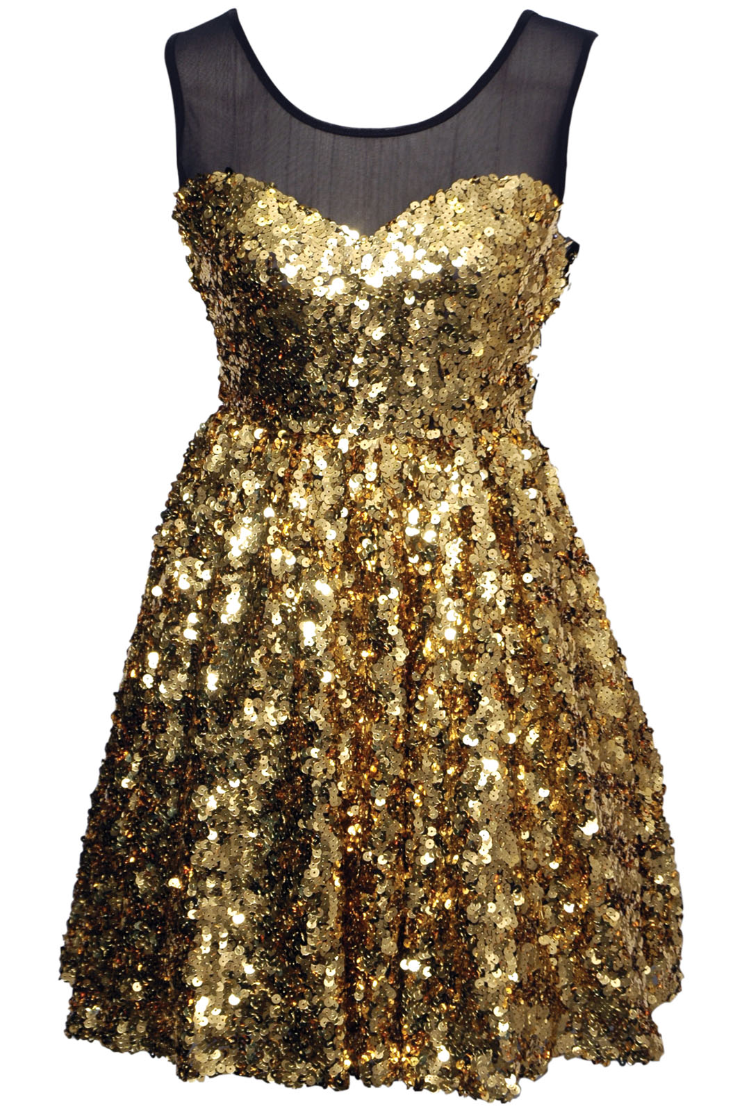 Blue And Gold Sequin Dress - Make You Look Like A Princess
