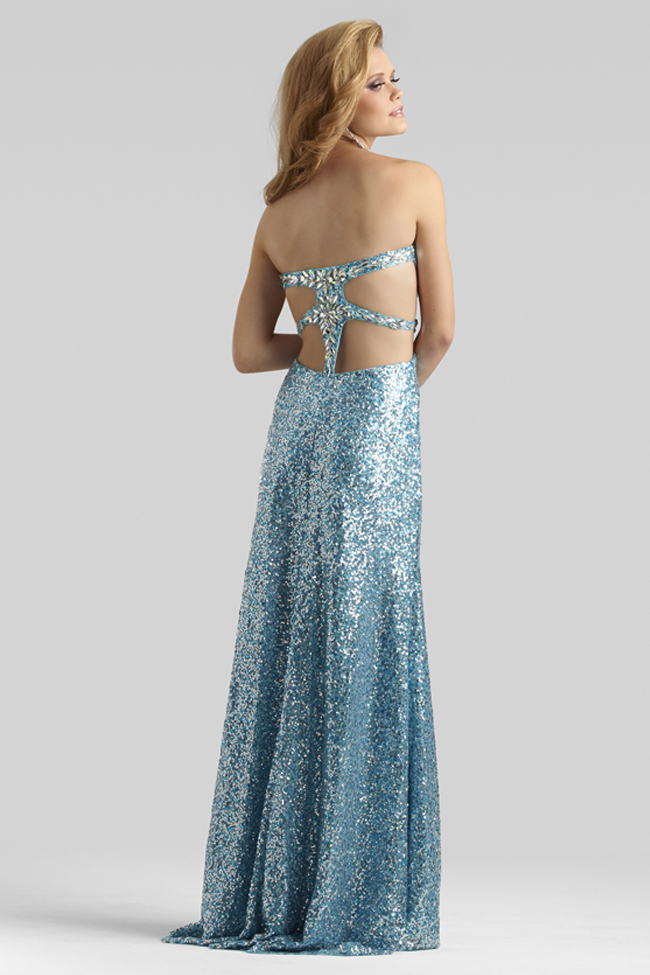 Blue And Silver Sequin Dress - For Beautiful Ladies