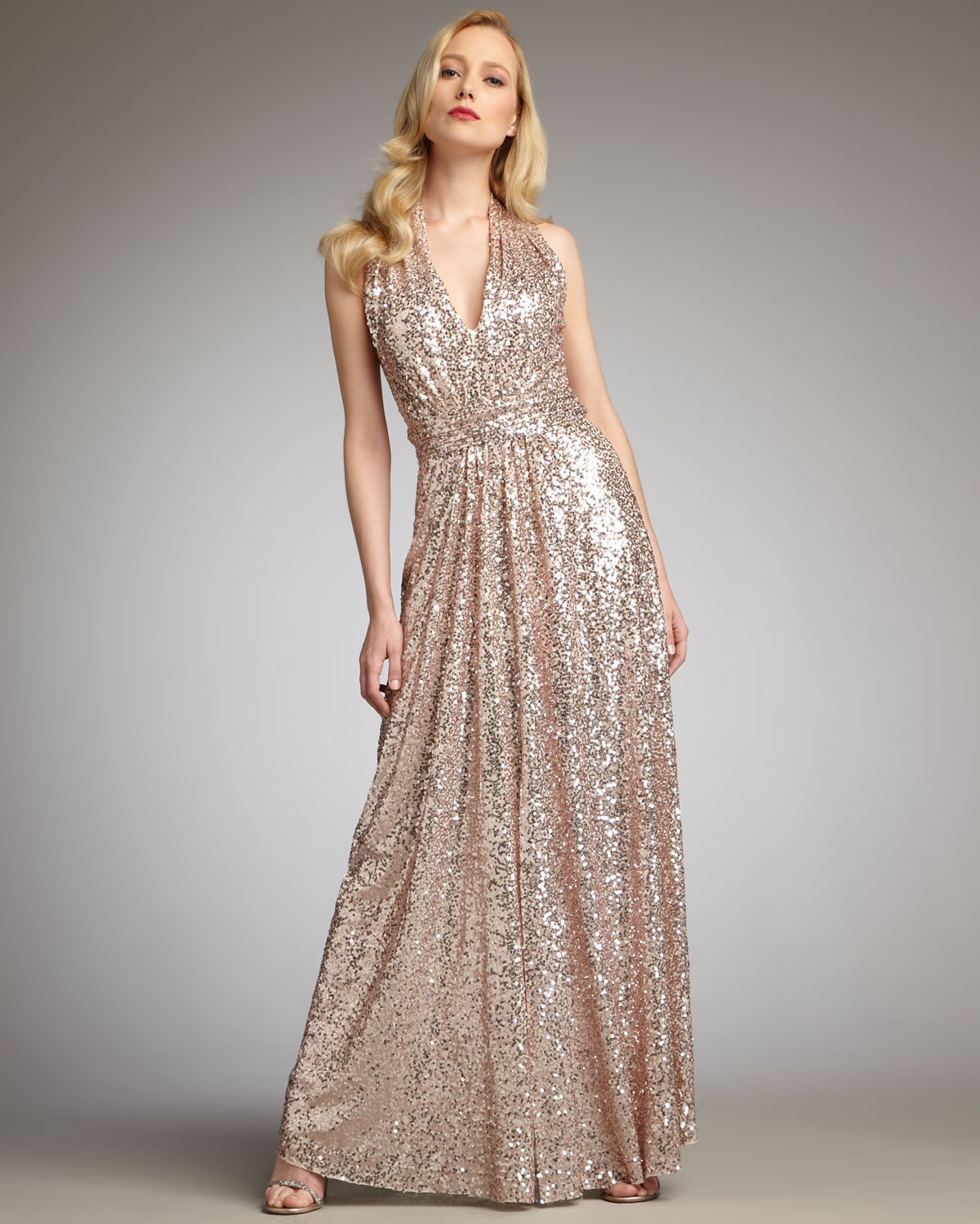 Blush Sequin Maxi Dress - Where To Find In 2017
