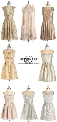 Bridesmaid Dresses Metallic - Where To Find In 2017