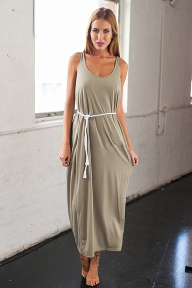 Casual Backless Maxi Dress & Be Beautiful And Chic