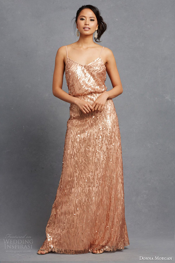 Copper Metallic Dress - For Beautiful Ladies
