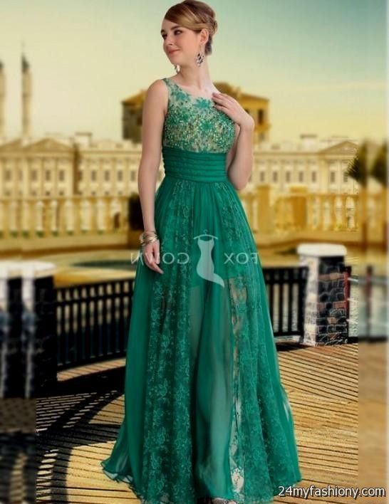 Dark Green Prom Dress 2017 And Fashion Show Collection