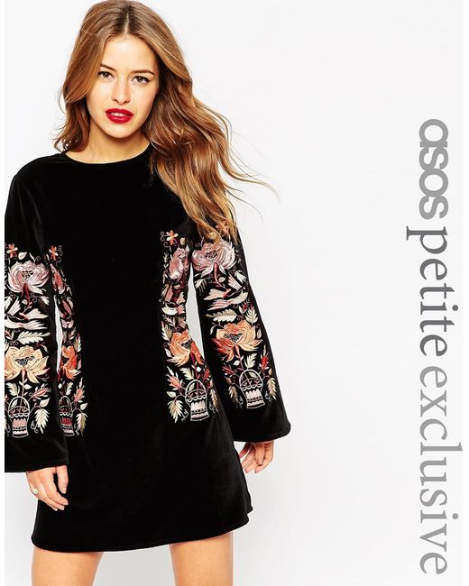 Embroidered Bell Sleeve Dress - Spring Style