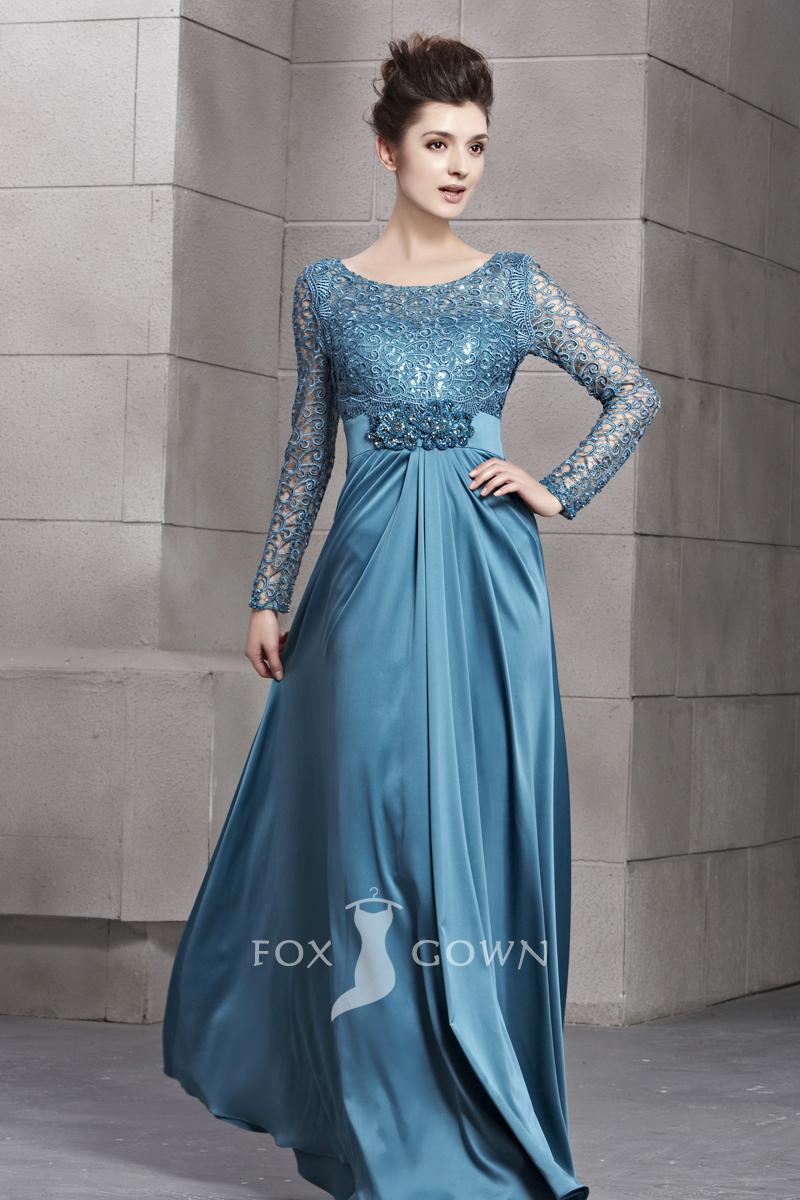 Floor Length Sequin Dress With Sleeves And Fashion Show Collection