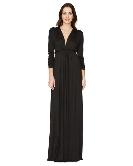 Full Length Long Sleeve Black Dress & Spring Style