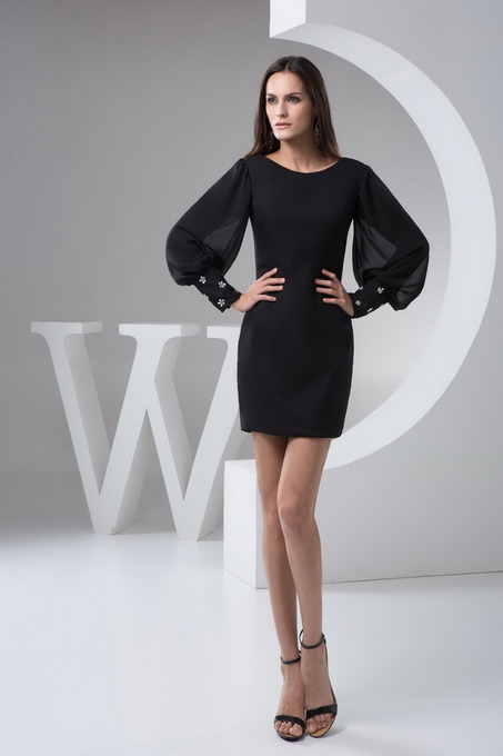 Full Length Long Sleeve Black Dress & Spring Style