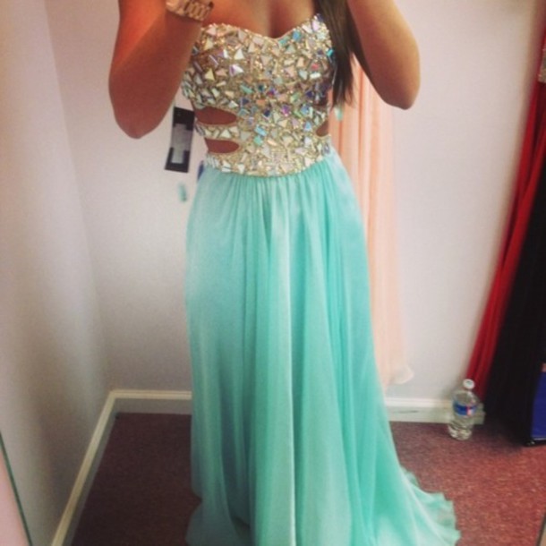 Gold And Green Prom Dress : Style 2017-2018