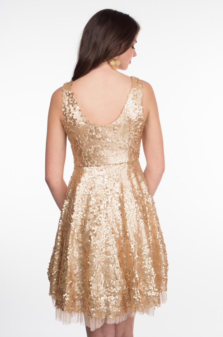 Gold Dress With Sequins And How To Look Good 2017-2018