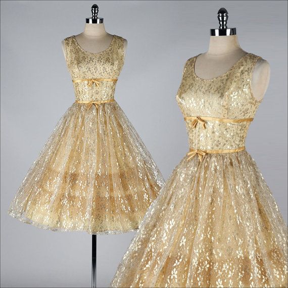 Gold Metallic Cocktail Dress : Make You Look Like A Princess