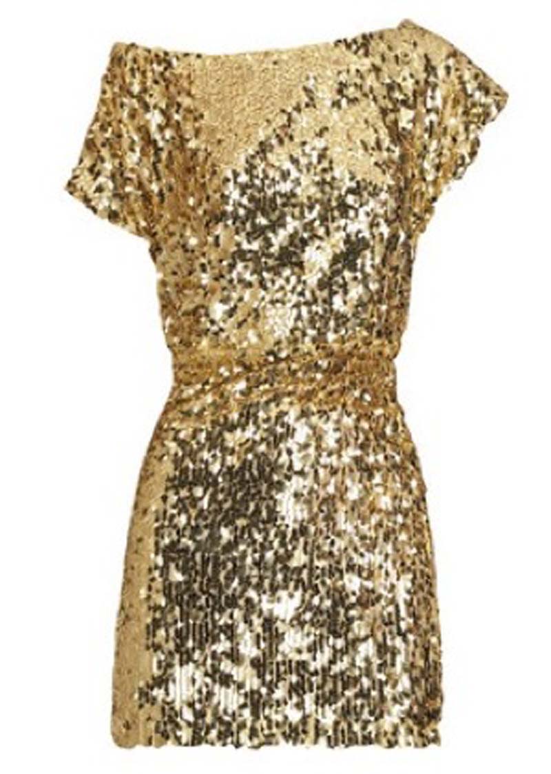 Gold Sparkly Party Dress - Fashion Forecasting 2017