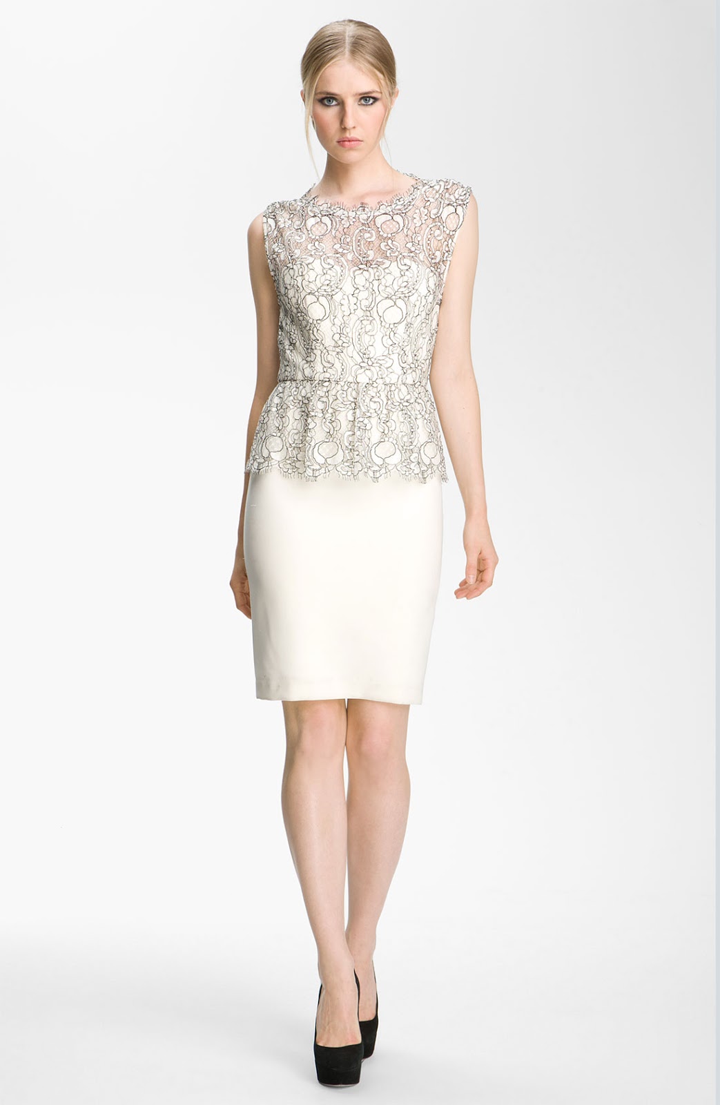 Lace Top White Dress & Be Beautiful And Chic