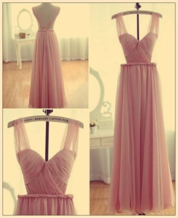Light Pink Backless Prom Dresses & Different Occasions