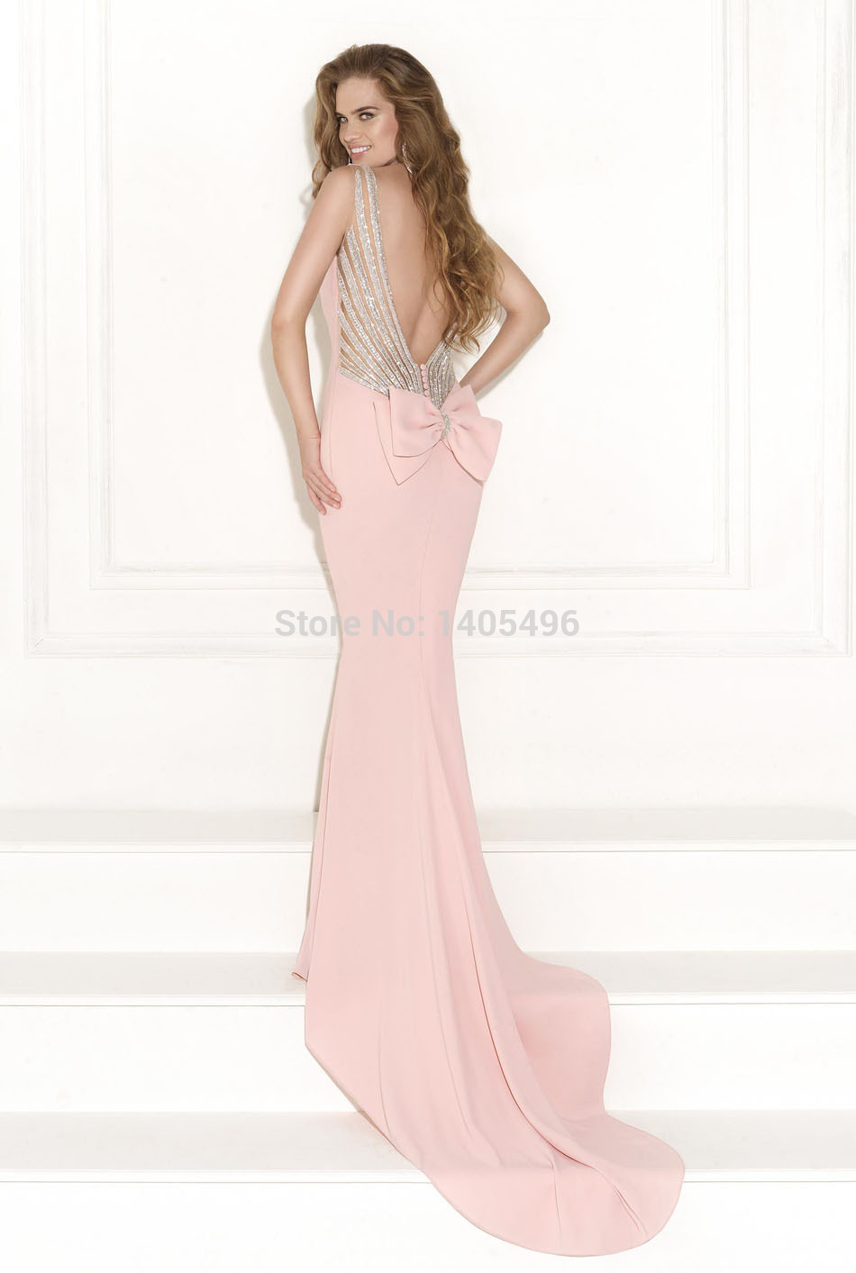 Light Pink Backless Prom Dresses & Different Occasions