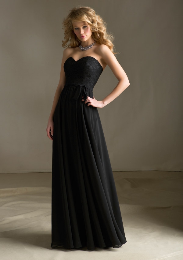 Long Black Elegant Evening Dresses - Make You Look Like A Princess