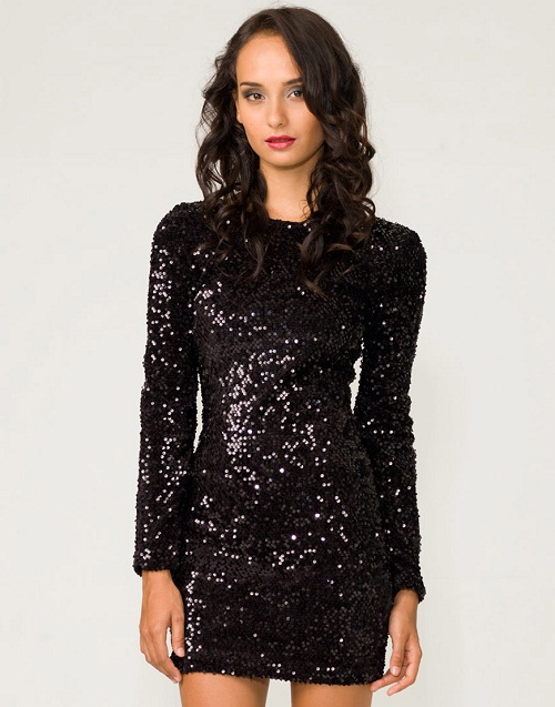 Long Black Sequin Gown - 2017-2018 Fashion Trend