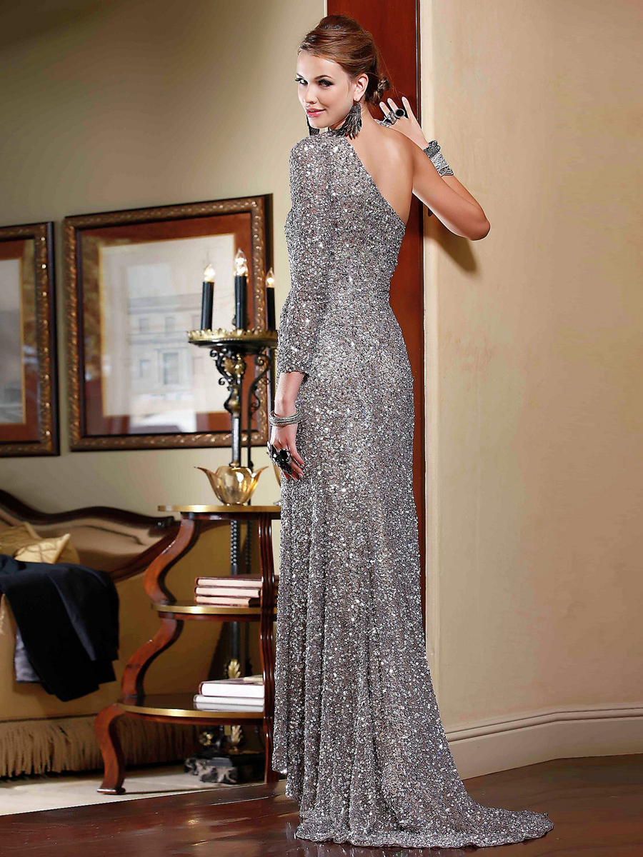 Long Sleeve Floor Length Sequin Dress : Best Choice