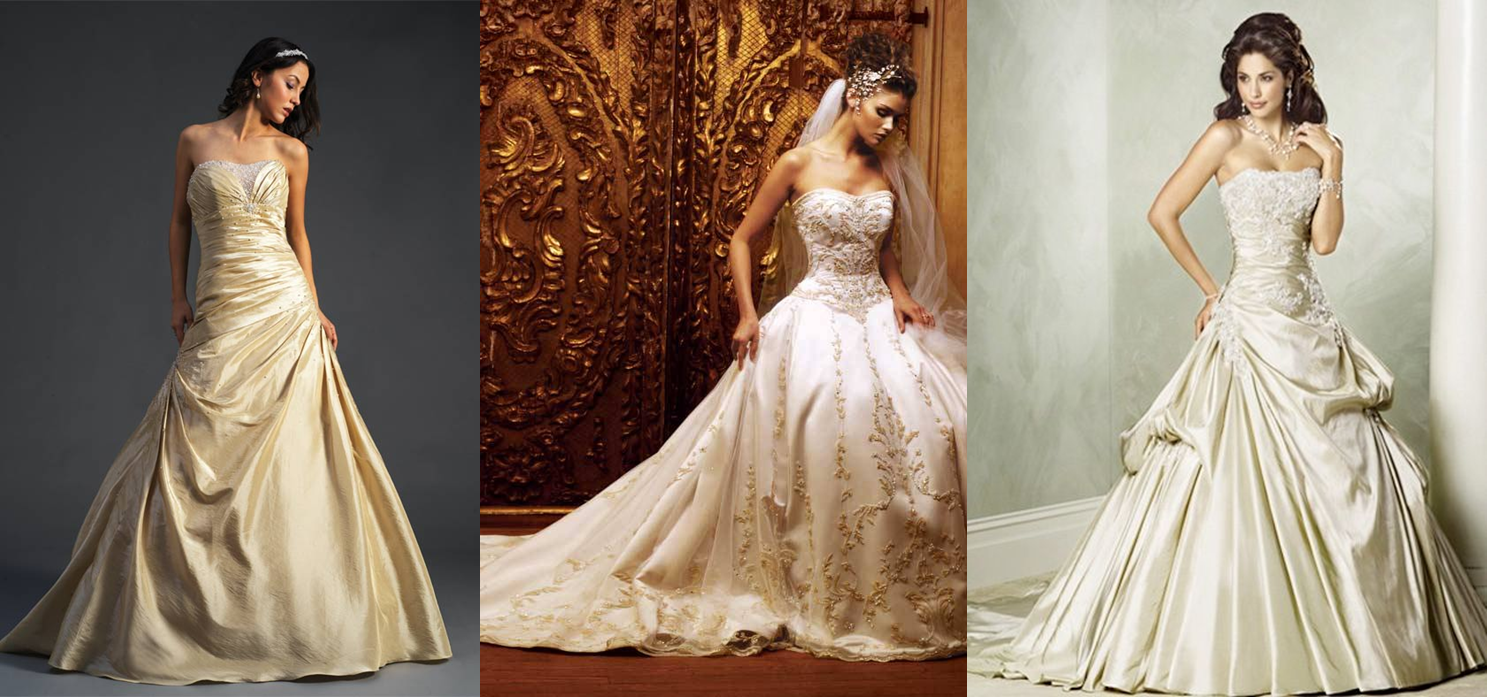 Metallic Gold Wedding Dress & Spring Style