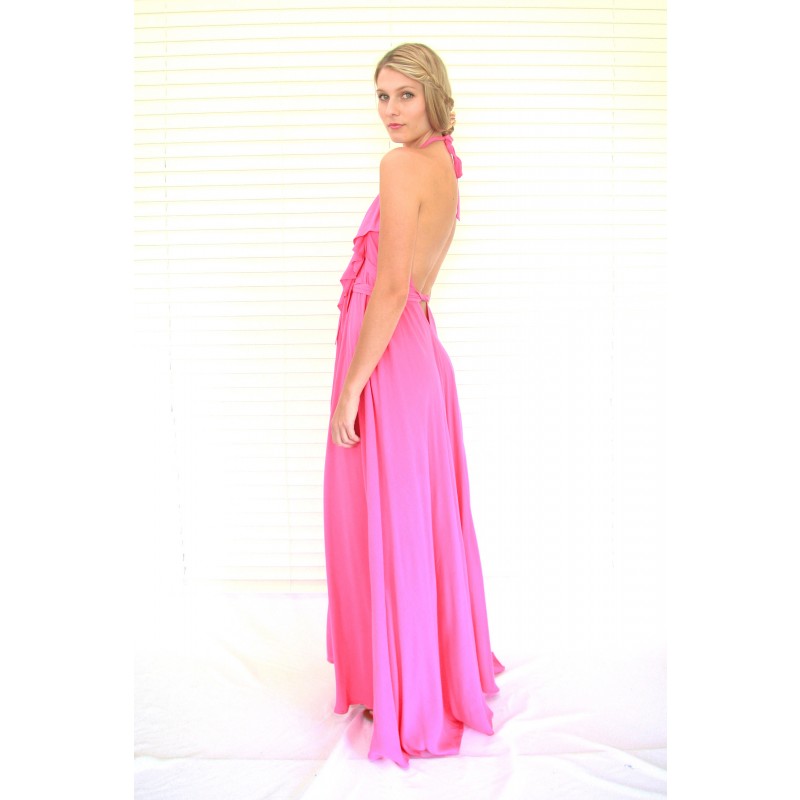Pink Backless Maxi Dress And Always In Vogue 2017