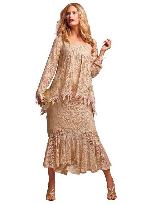 Plus Size Lace Dress With Jacket & Always In Style 2017-2018