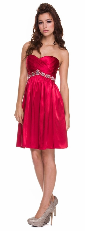 Red Strapless Short Dress : 25+ Images 2017-2018