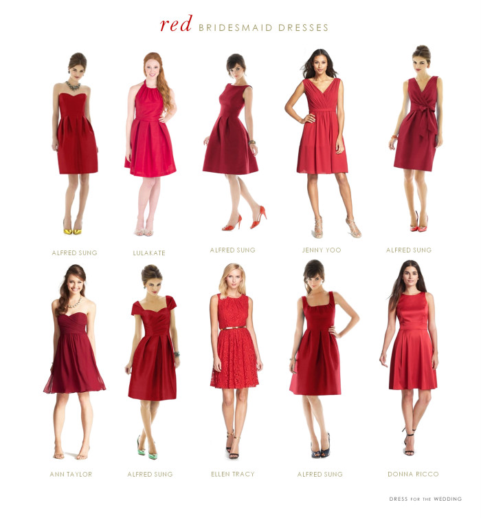 Red Summer Bridesmaid Dresses - Trend 2017-2018