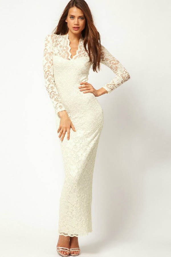White Short Maxi Dress And Fashion Show Collection